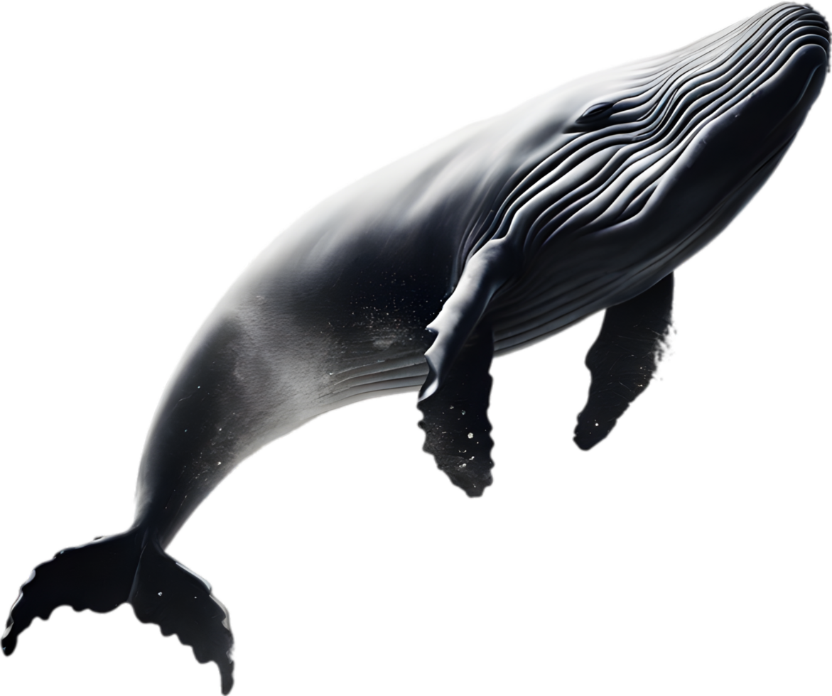 de cerca pintura de un ballena. generado por ai png