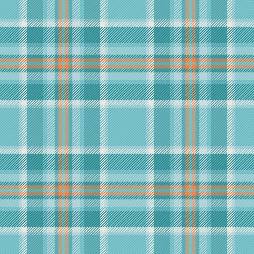 Lined tartan plaid, aesthetic textile pattern background. Merry seamless texture fabric check in cyan and light colors. vector