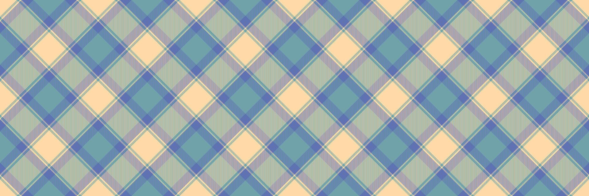 Outside fabric check seamless, delicate pattern tartan background. Art texture textile plaid in navajo white and cyan colors. vector