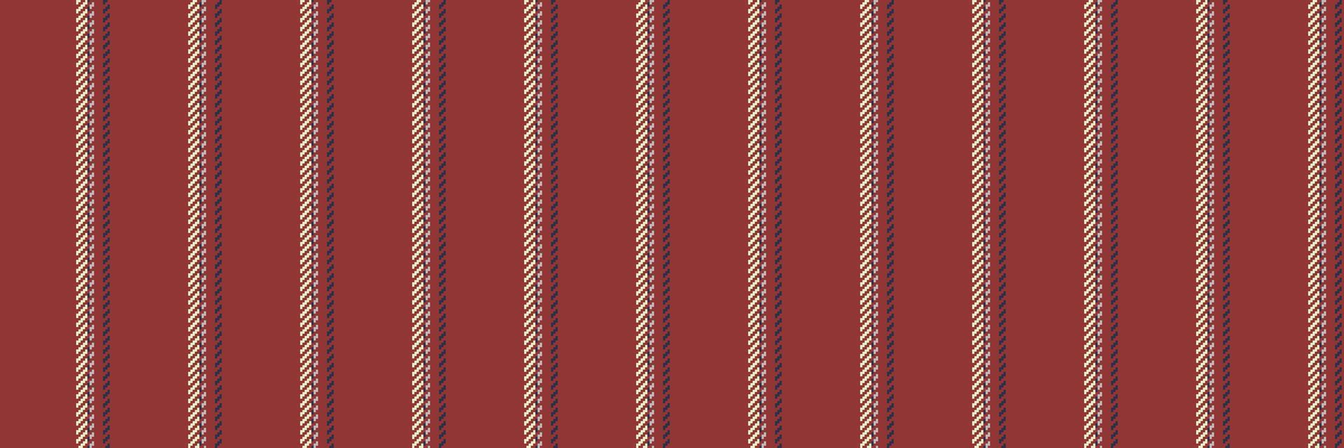 Dreamy fabric texture , surface lines seamless background. Performance stripe vertical textile pattern in red and light colors. vector