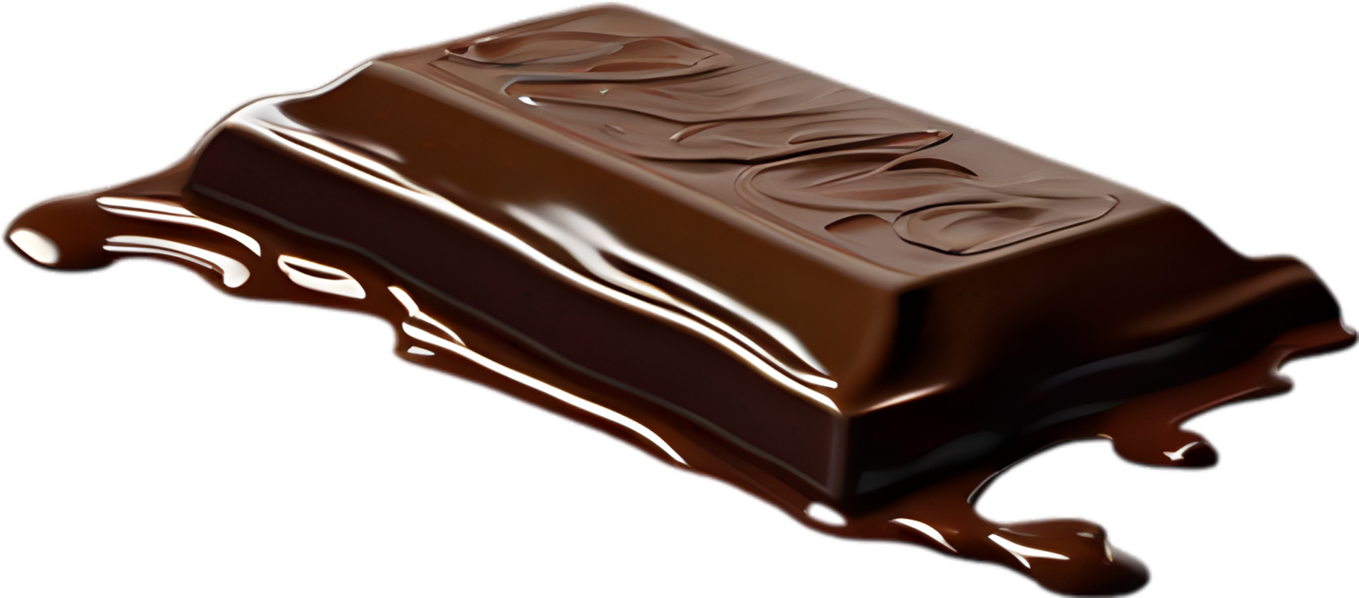 Picture of delicious-looking melted Chocolate. AI-Generated png