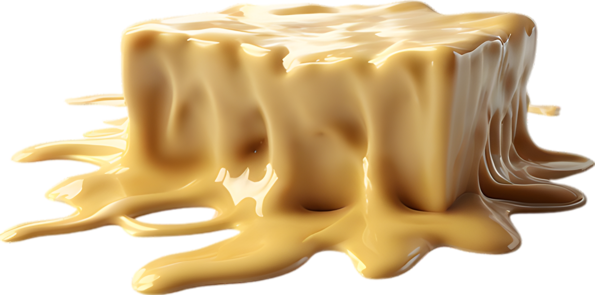 Picture of delicious-looking melted cheese. Ai-Generated png