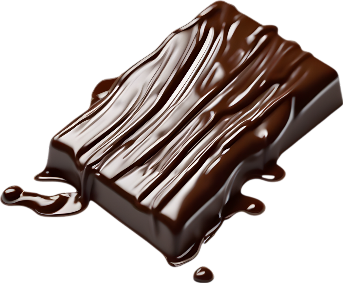 Picture of delicious-looking melted Chocolate. AI-Generated png