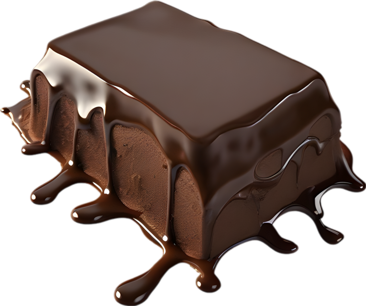 Picture of delicious-looking melted Chocolate. AI-Generated png