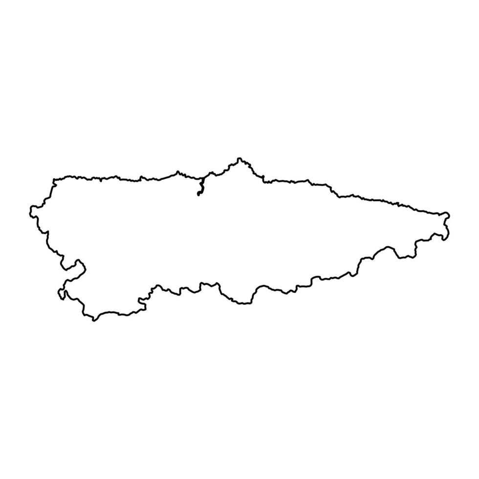 Asturias mapa, administrativo división de España. ilustración. vector