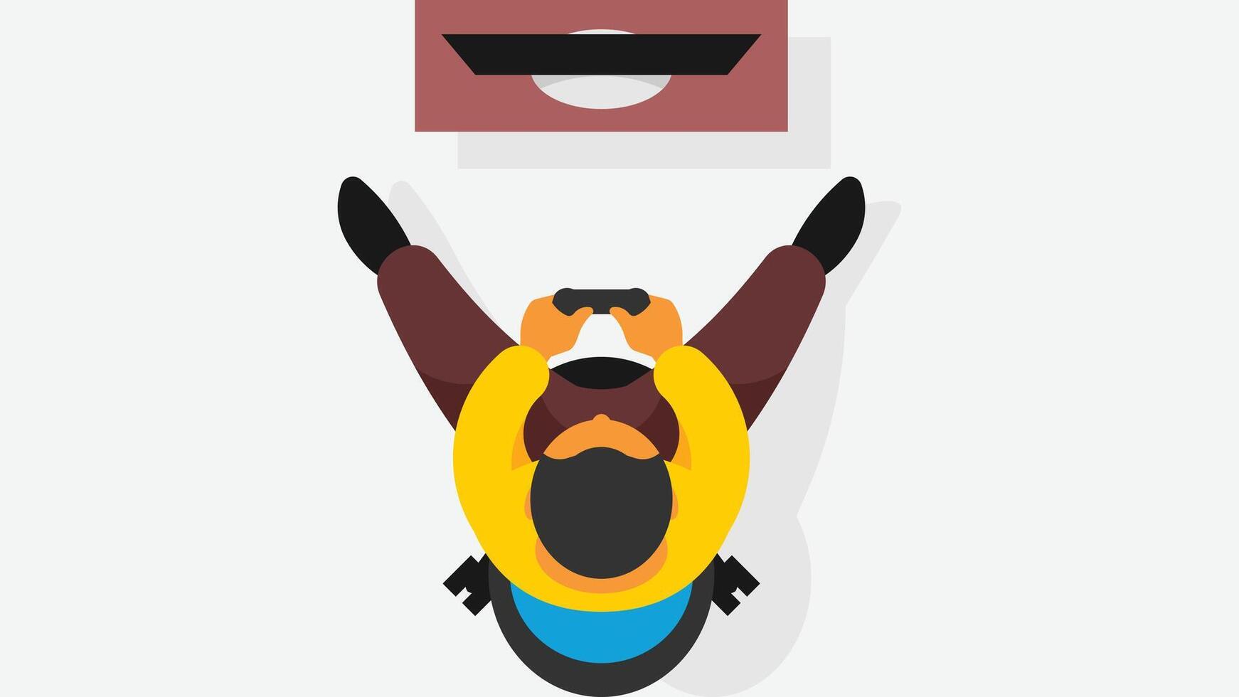 Virtual reality gaming concept with VR glasses illustration vector