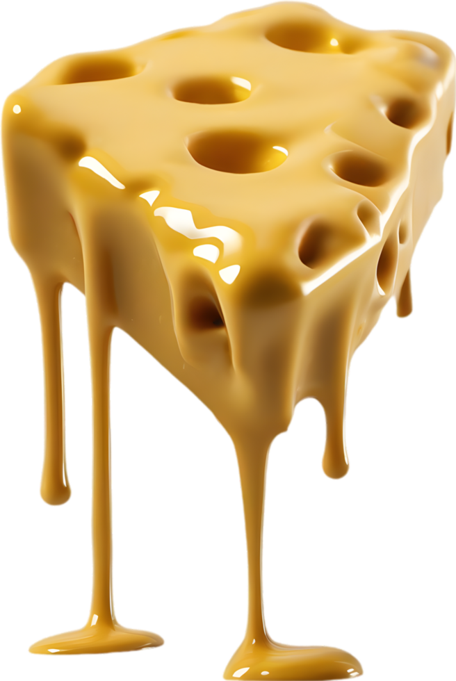 Picture of delicious-looking melted cheese. Ai-Generated png