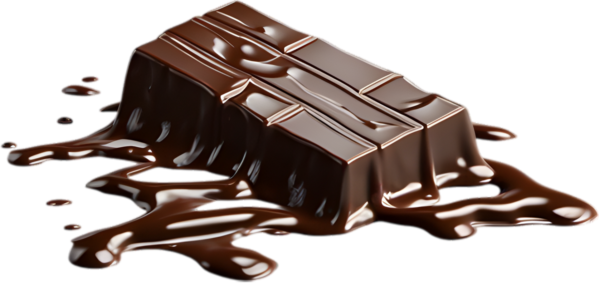 Picture of delicious-looking melted Chocolate. AI-Generated png