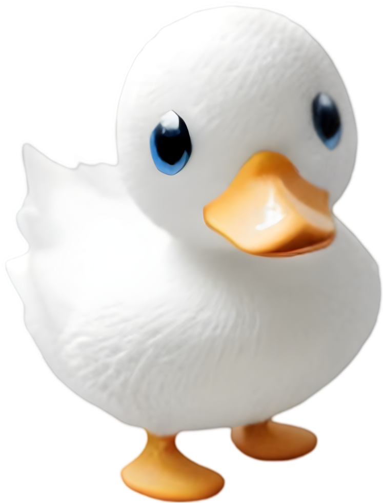 Cute watercolor cartoon duckling. Duckling clipart. AI-Generated png