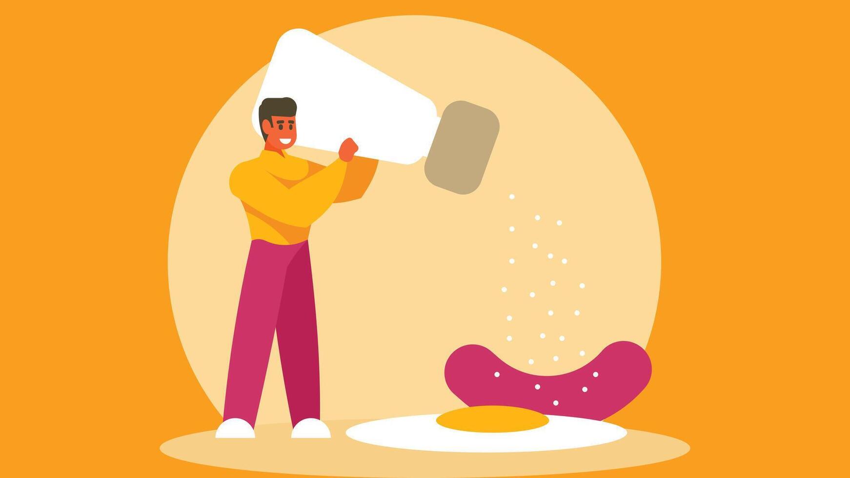 fast food recipe abstract illustration vector