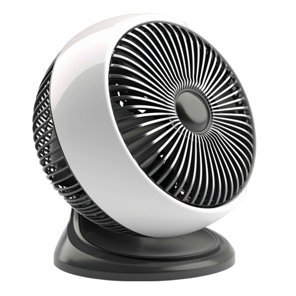 Generated AI Mini room cooling fan on transparent background png