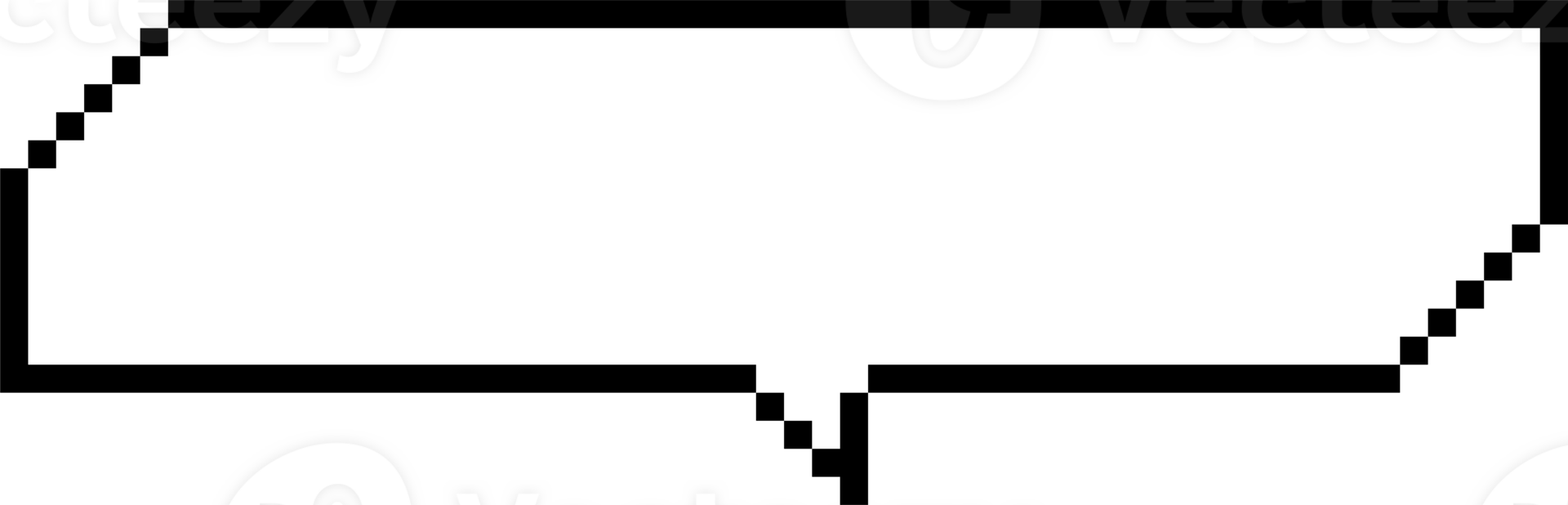 8 bits rétro Jeu pixel discours bulle ballon icône autocollant note mot-clé planificateur texte boîte bannière png