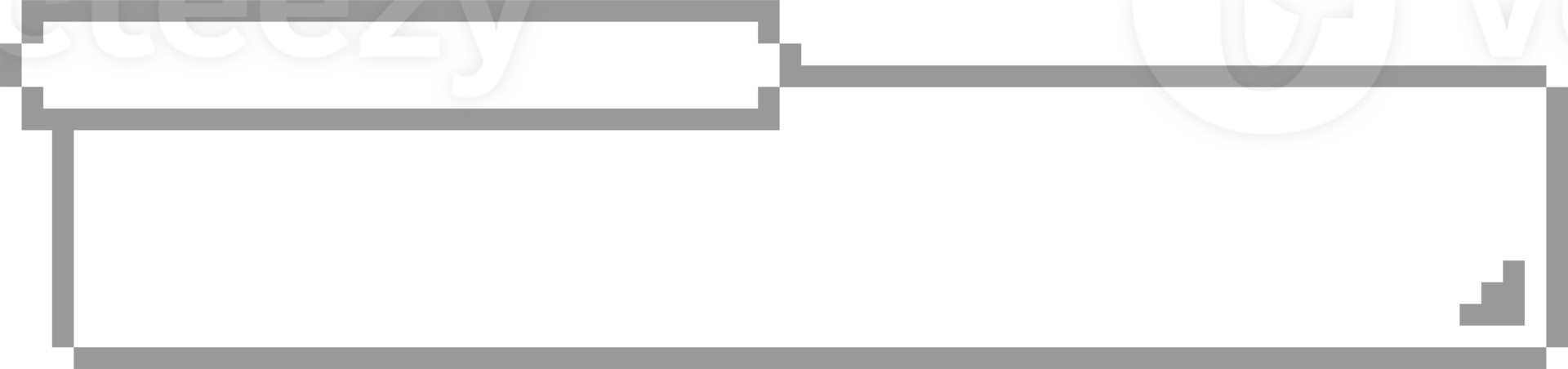 8 bit retrò gioco pixel discorso bolla Palloncino icona etichetta promemoria parola chiave progettista testo scatola bandiera png