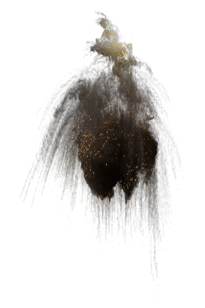 Explosive power of electric tower on transparency background png