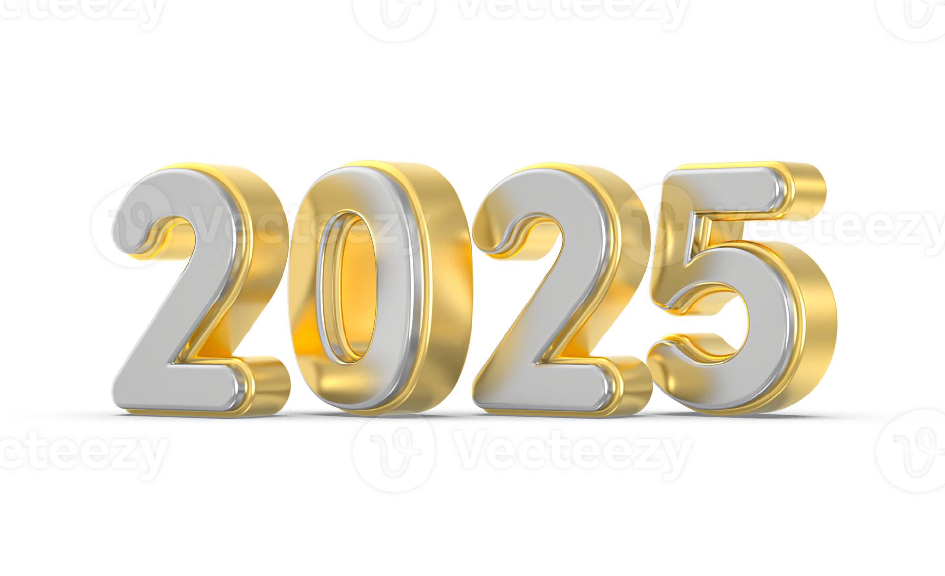 Happy New Year Number 2025 3d Render 43274076 PNG