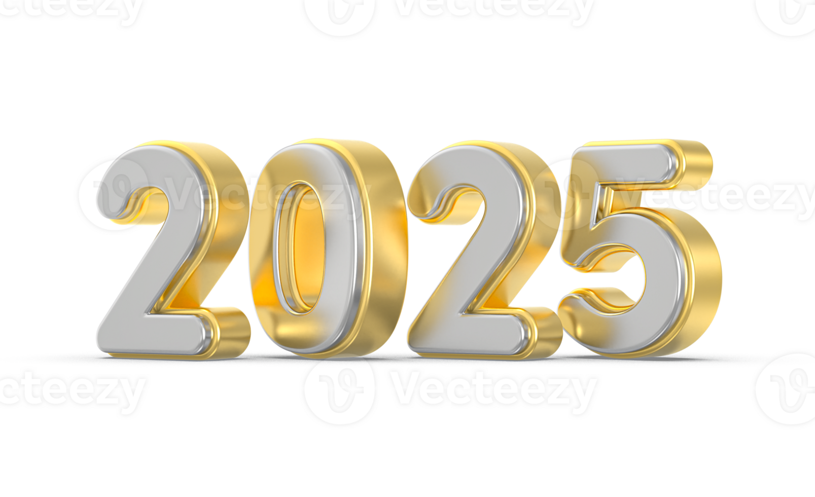 Happy New Year Number 2025 3d Render 43274076 PNG