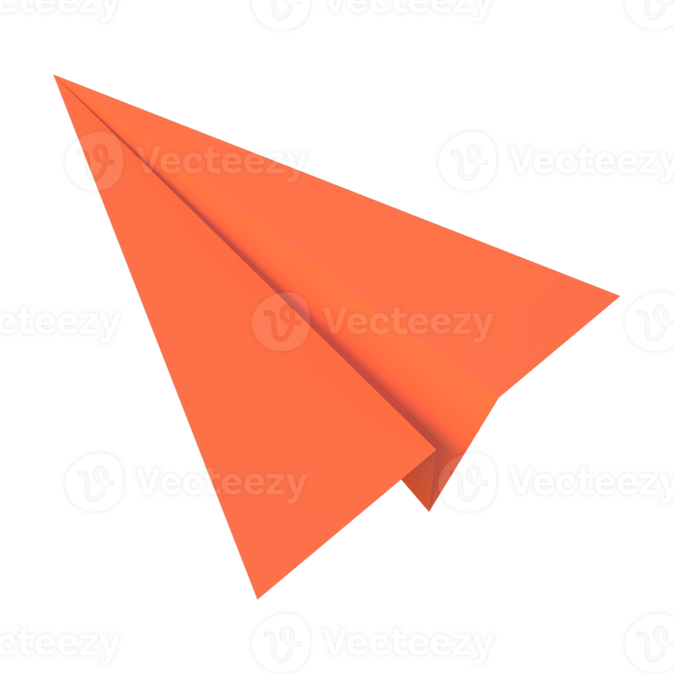 3D Paper Plane - Soaring Creativity in Three Dimensions png