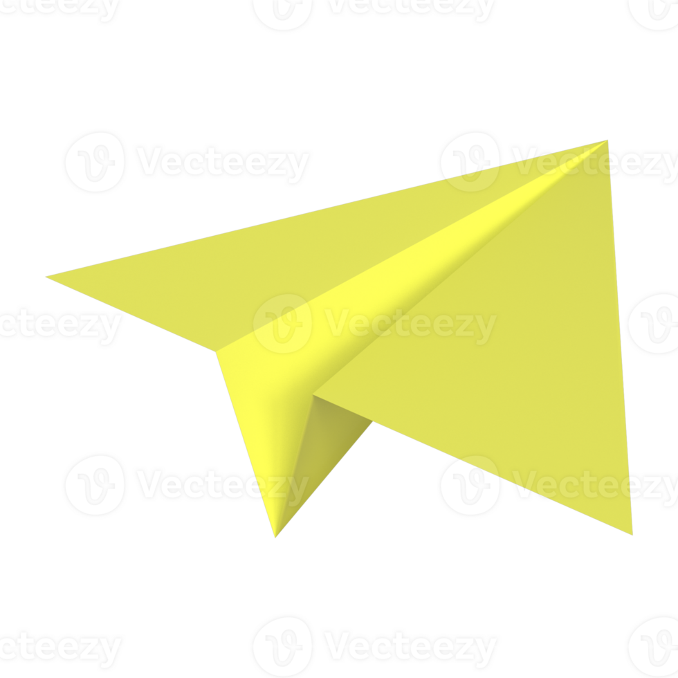 3D Paper Plane - Soaring Creativity in Three Dimensions png