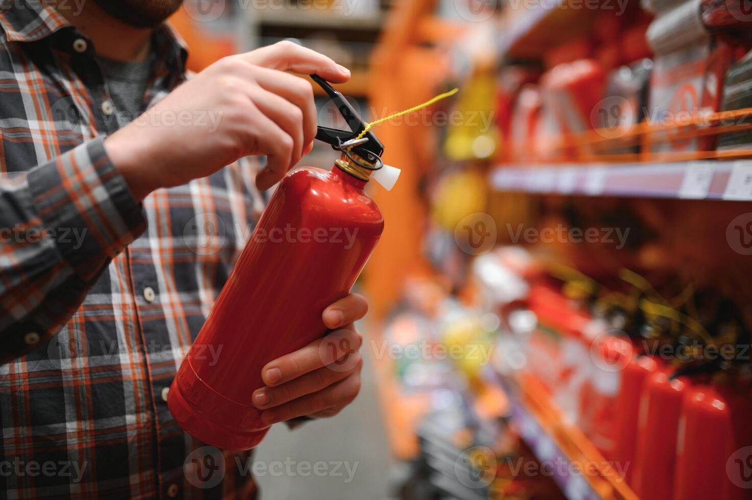 A customer at an auto parts store photo