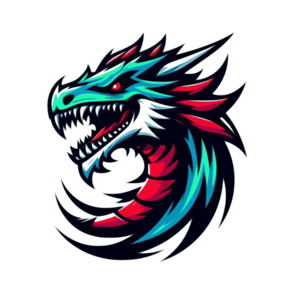 Spectacular Head Dragon Elevate Your Esports, Gaming, or T-Shirt Brand png