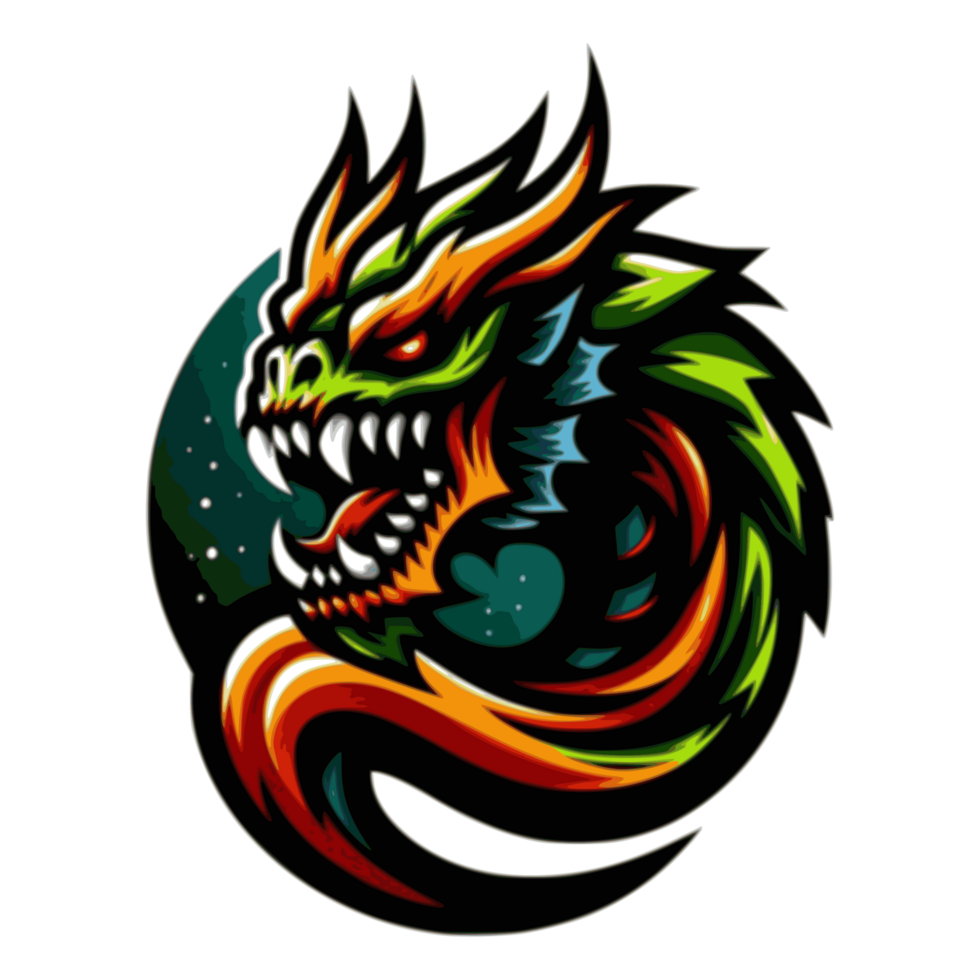 Head Dragon Ideal for Esports, Gaming, or T-Shirt Logos png