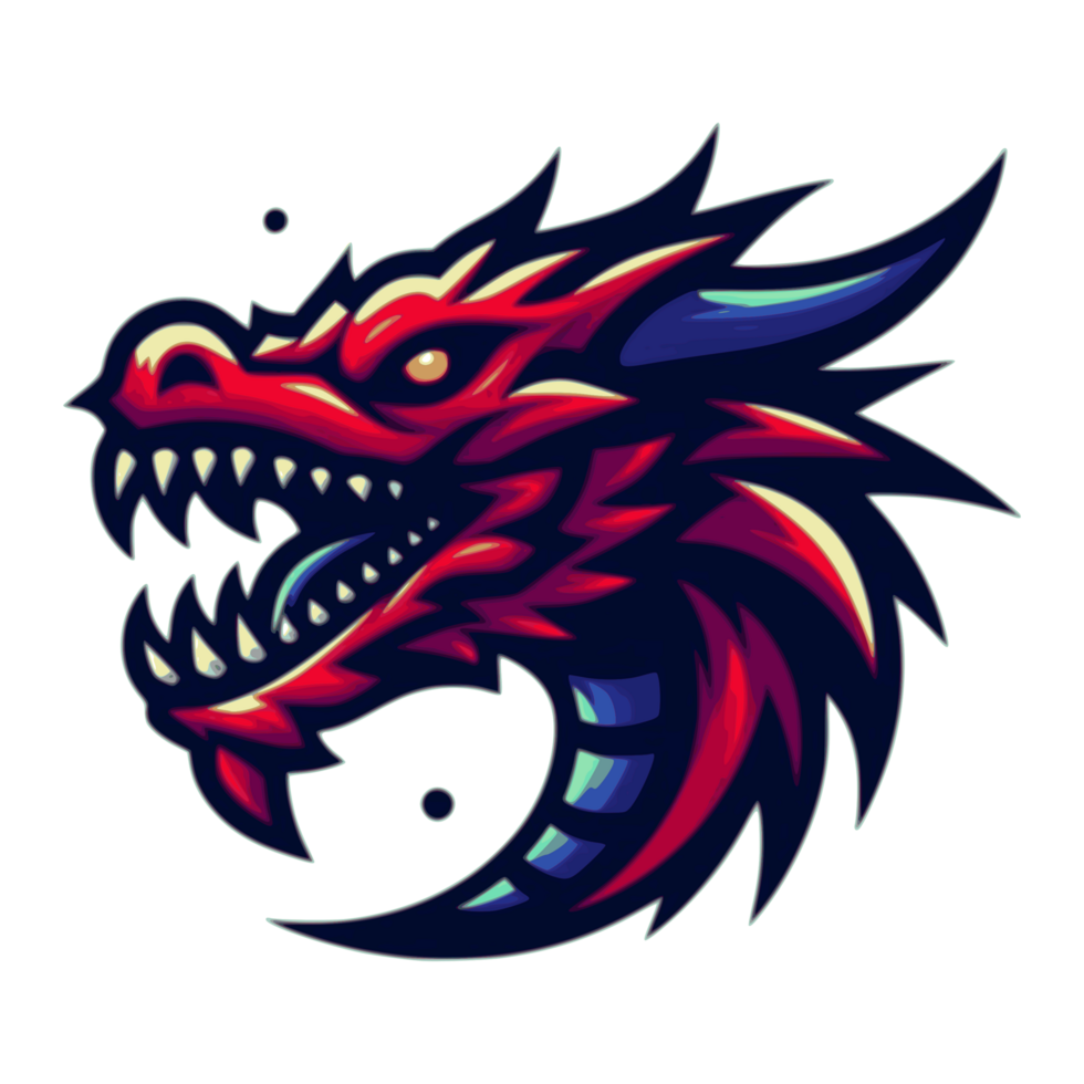 menacing red dragon creature png