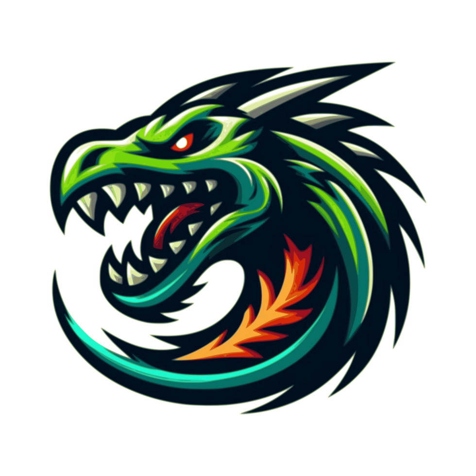 Bold Green Dragon The Ultimate Esports, Gaming, or T-Shirt Logo png