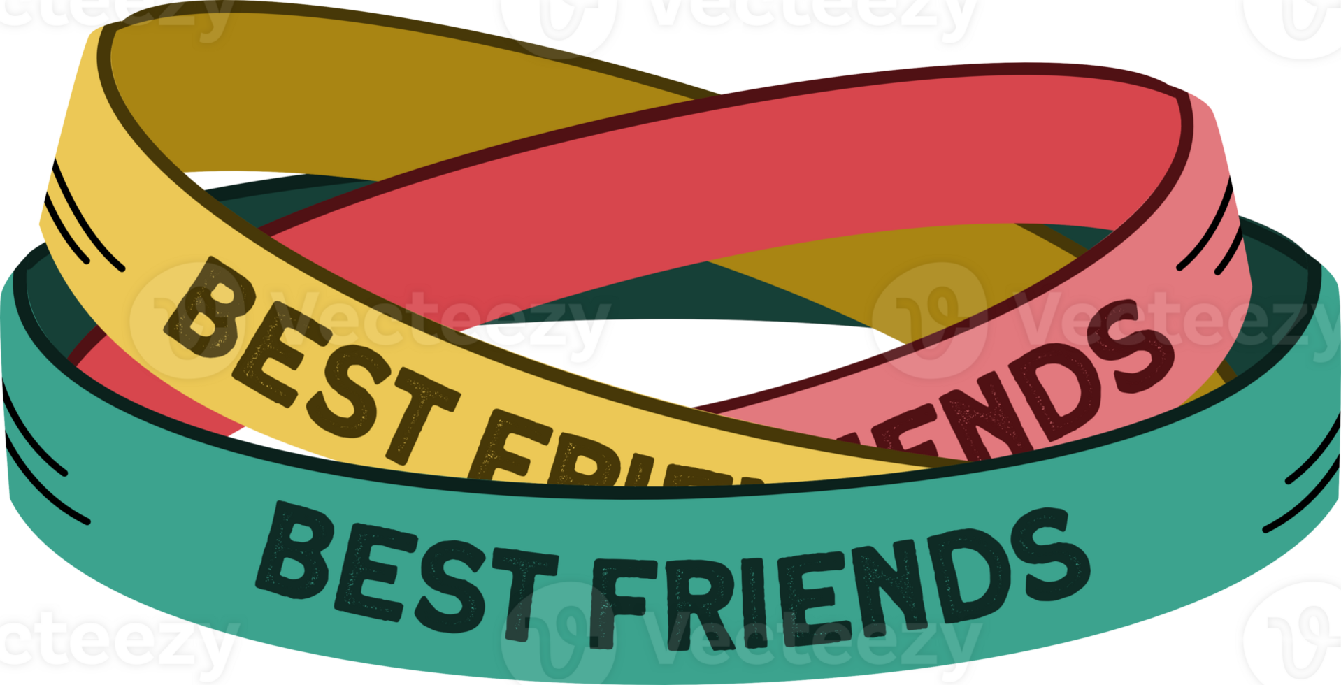 best friends bracelet clipart png