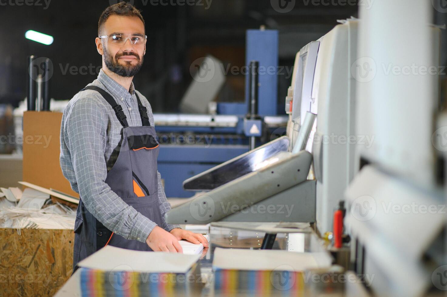 Portrait of a printing house worker photo