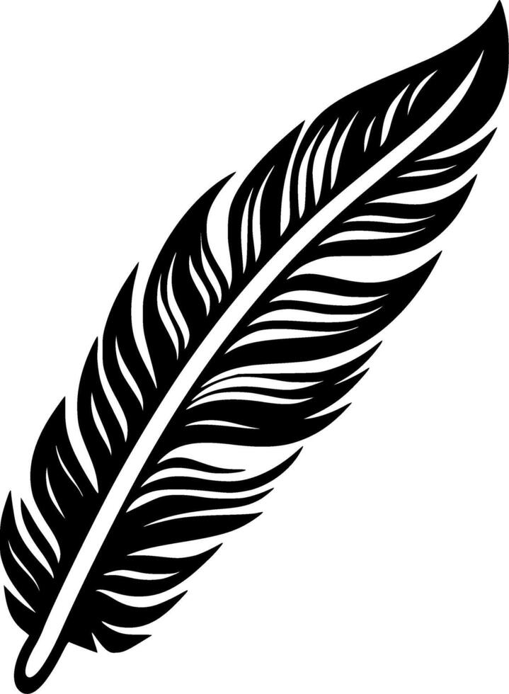 Feather, Minimalist and Simple Silhouette - illustration vector