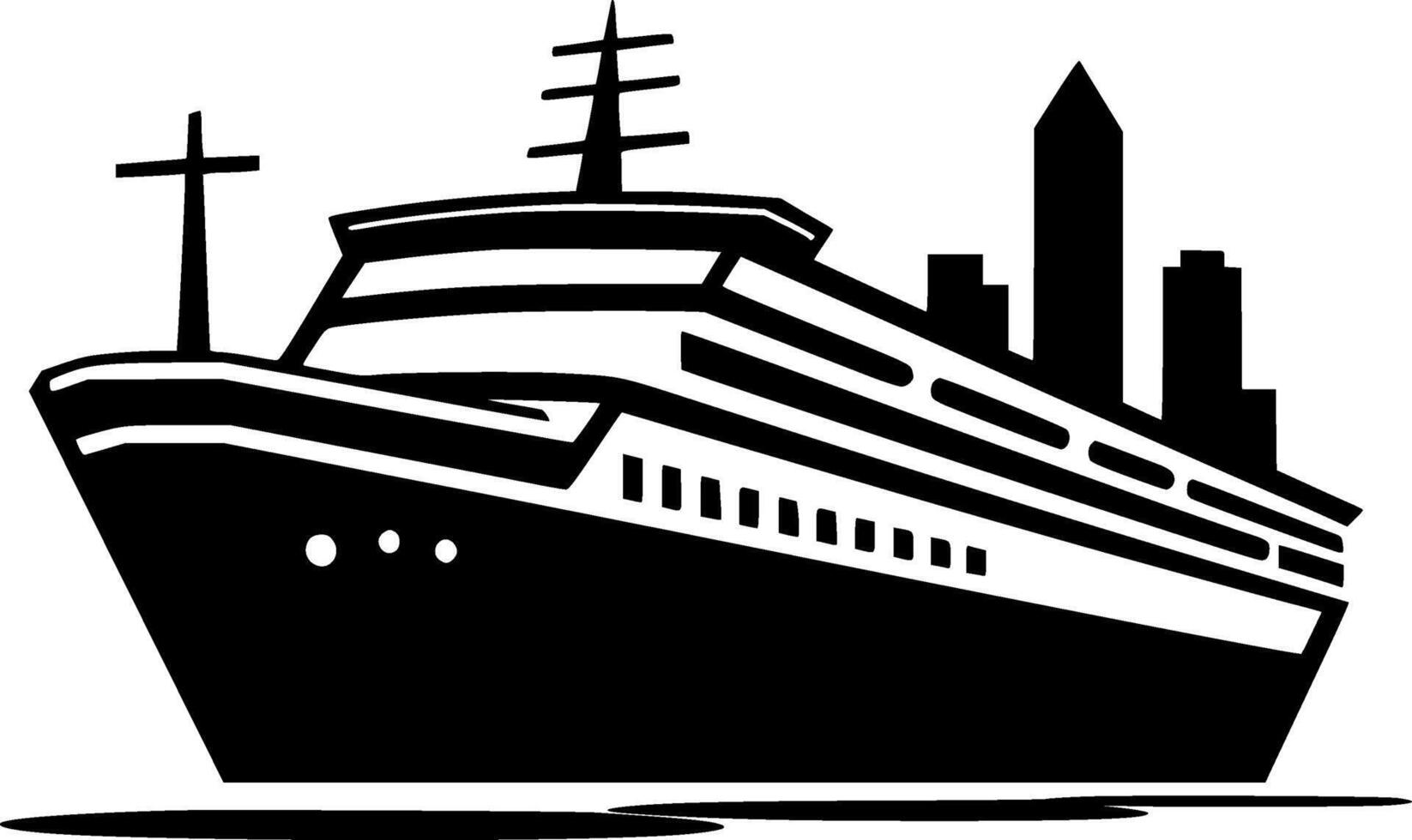 crucero - minimalista y plano logo - ilustración vector