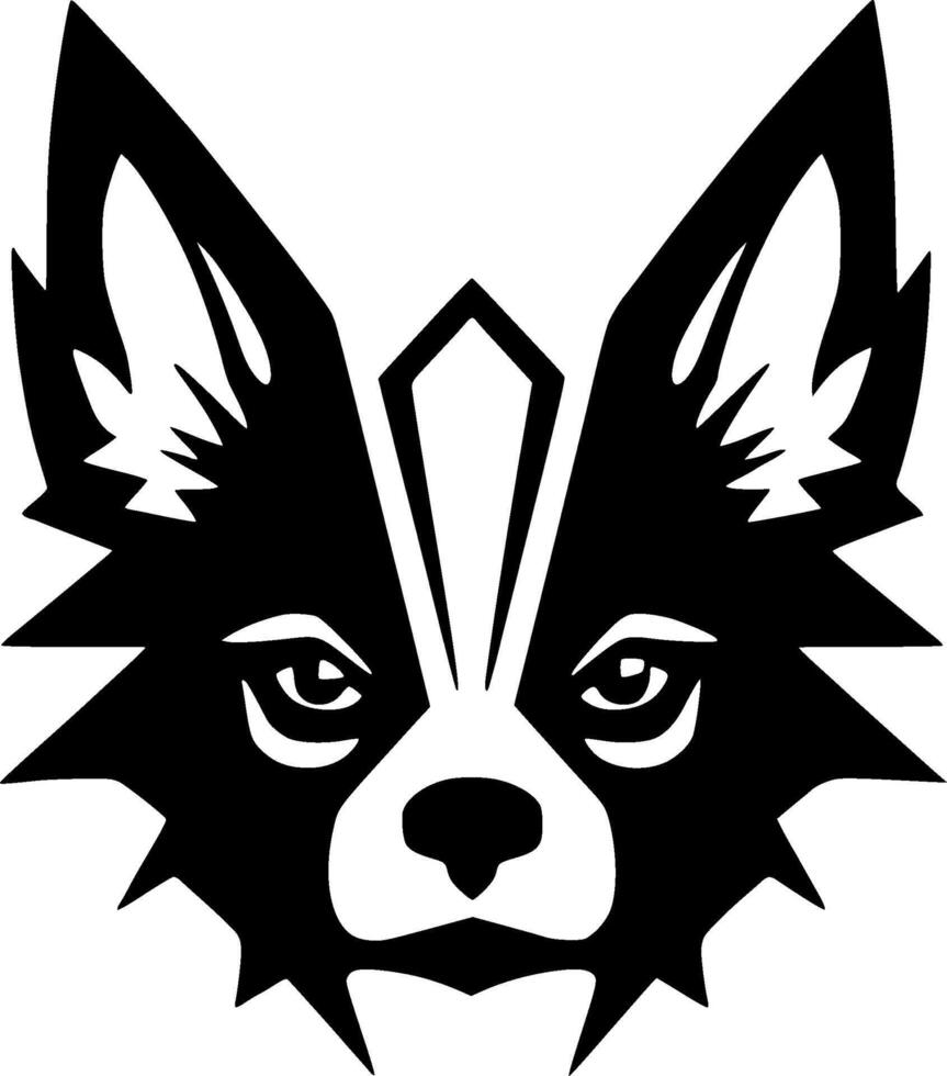 Chihuahua, Black and White illustration vector