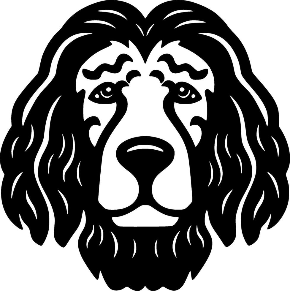 Poodle, Black and White illustration vector