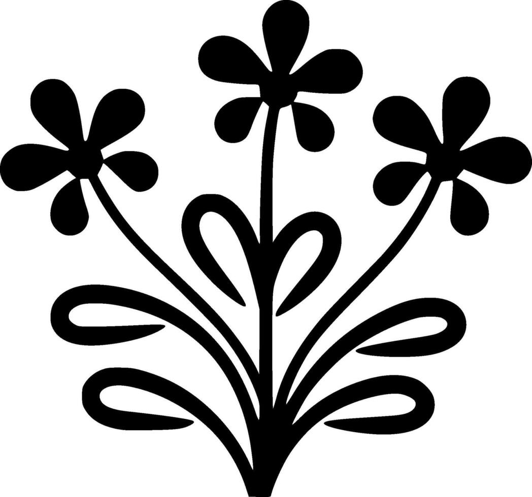 Flowers - Minimalist and Flat Logo - illustration vector