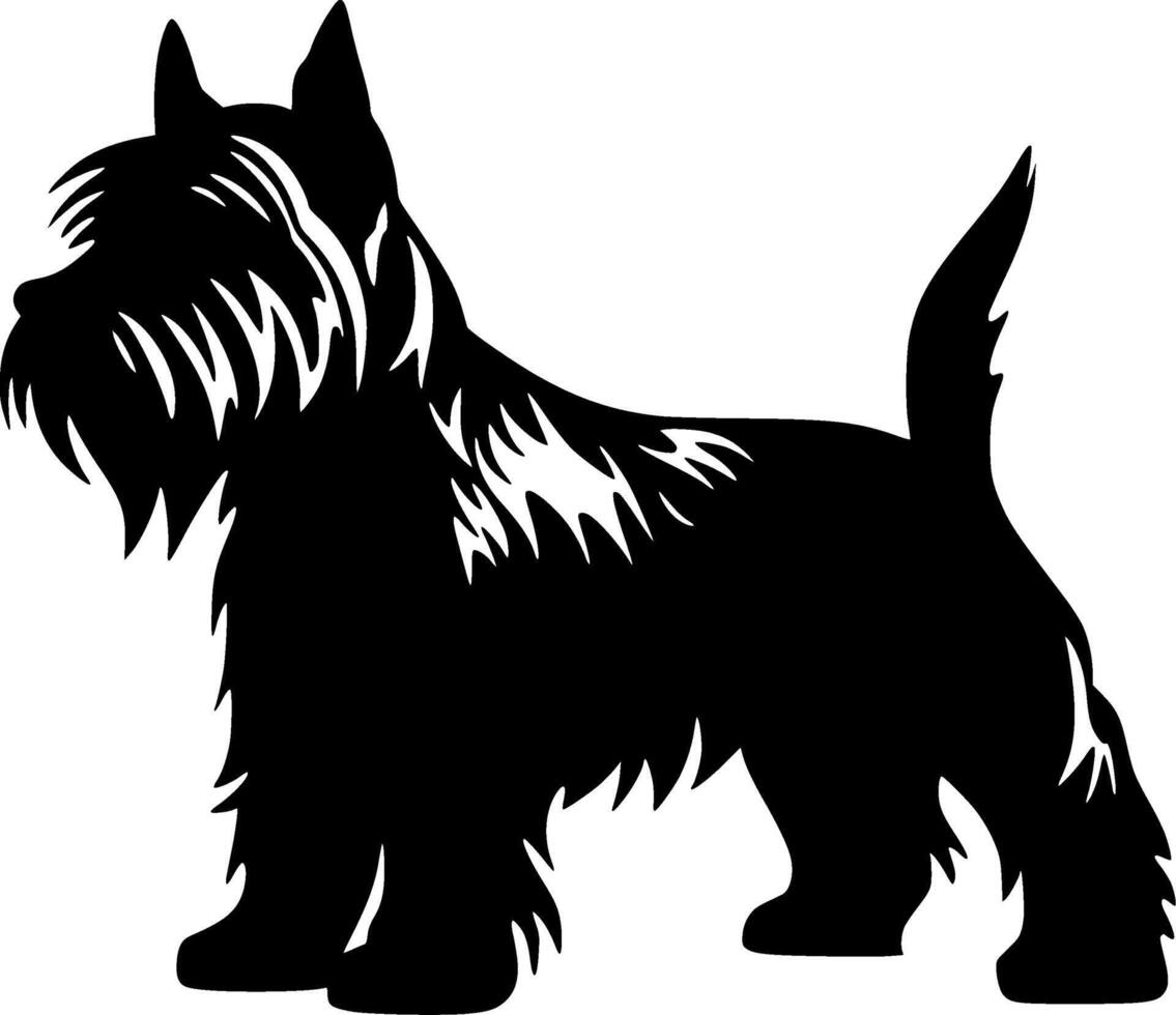 escocés terrier - minimalista y plano logo - ilustración vector