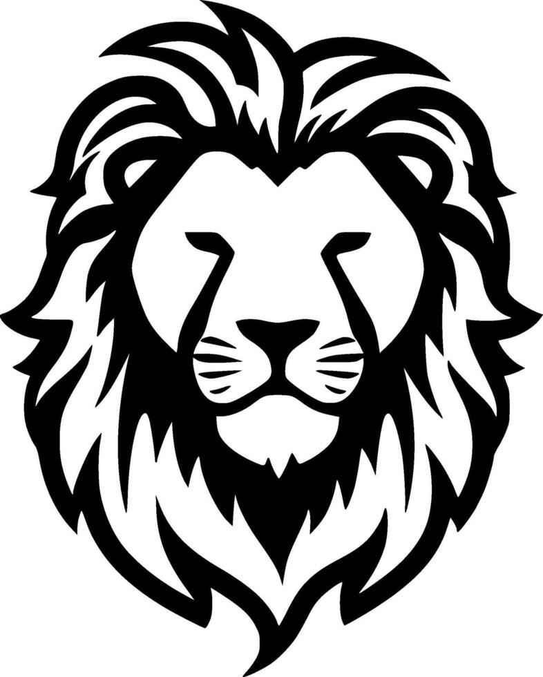 Lion, Minimalist and Simple Silhouette - illustration vector