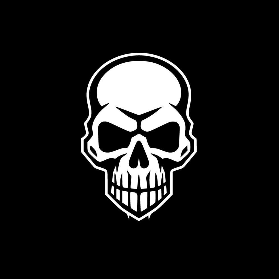 Skull, Minimalist and Simple Silhouette - illustration vector