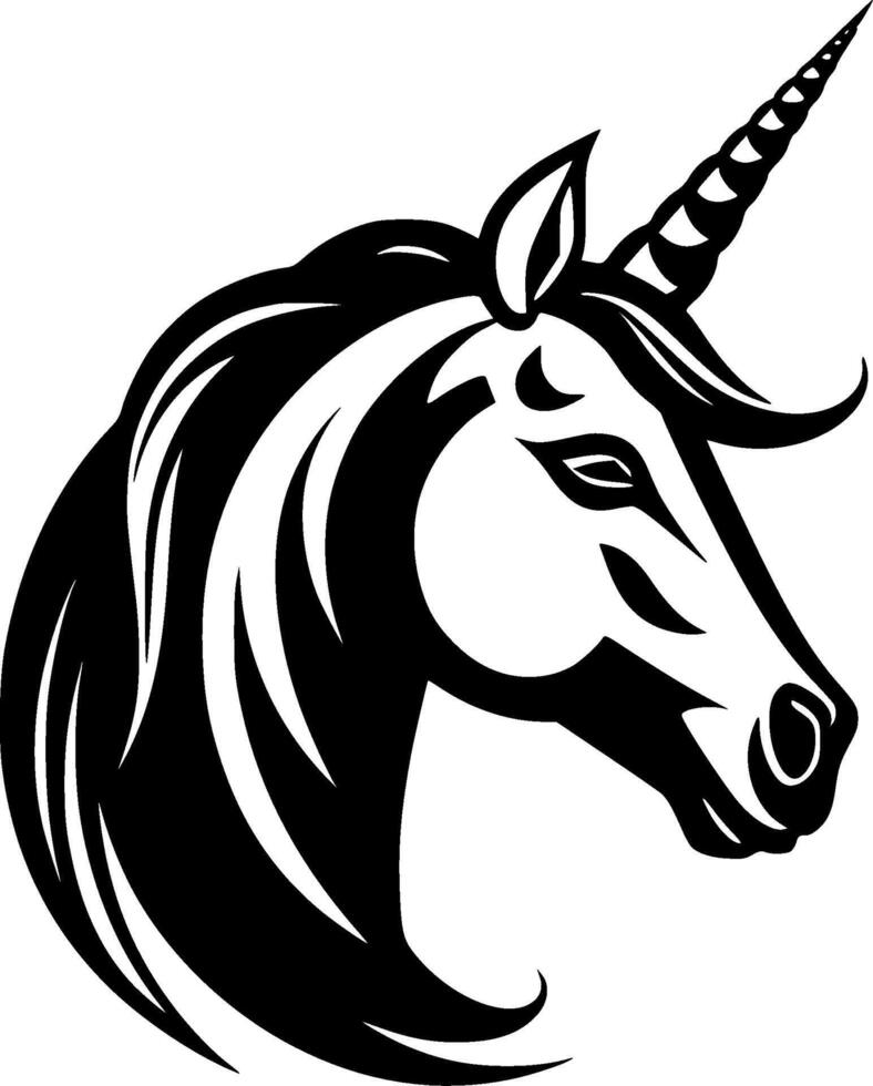 Unicorn, Minimalist and Simple Silhouette - illustration vector