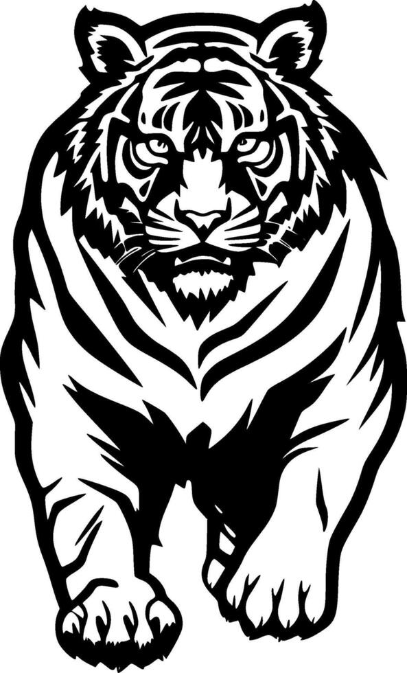 Tigre - minimalista y plano logo - ilustración vector