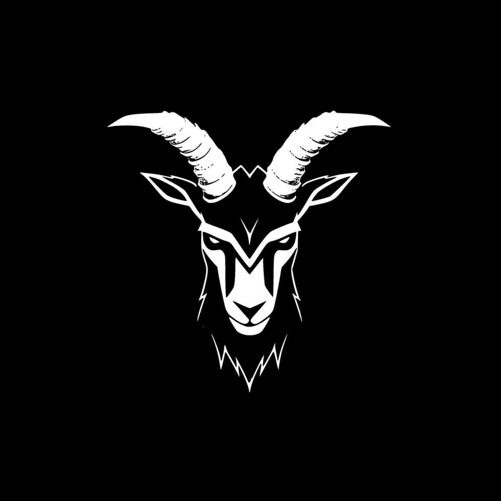 Goat - Black and White Isolated Icon - illustration vector