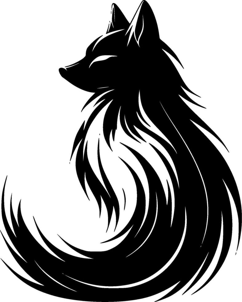 Fox, Minimalist and Simple Silhouette - illustration vector