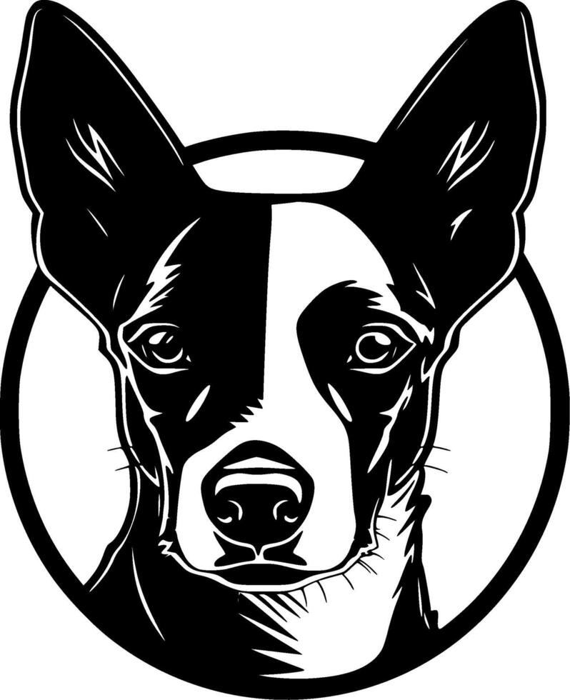 Basenji, Minimalist and Simple Silhouette - illustration vector