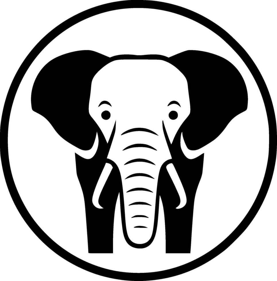 Elephant - Minimalist and Flat Logo - illustration vector