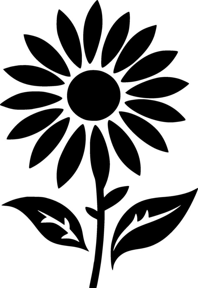 Flower, Minimalist and Simple Silhouette - illustration vector