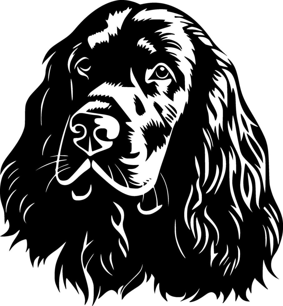 cocker spaniel, minimalista y sencillo silueta - ilustración vector