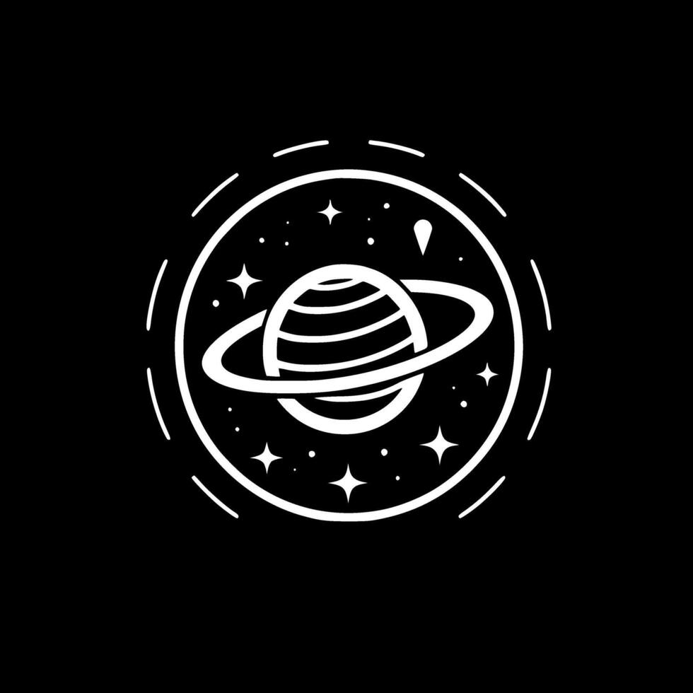 Galaxy, Minimalist and Simple Silhouette - illustration vector
