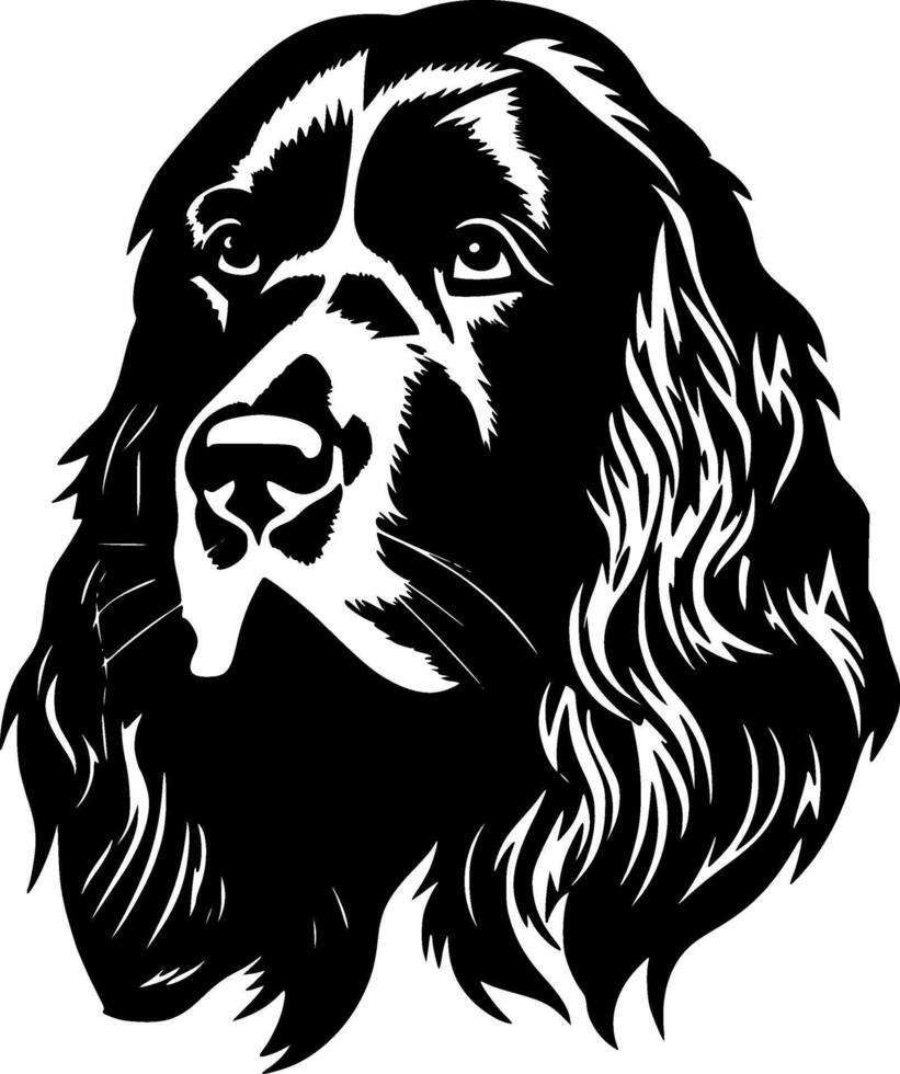 Cocker Spaniel, Minimalist and Simple Silhouette - illustration vector