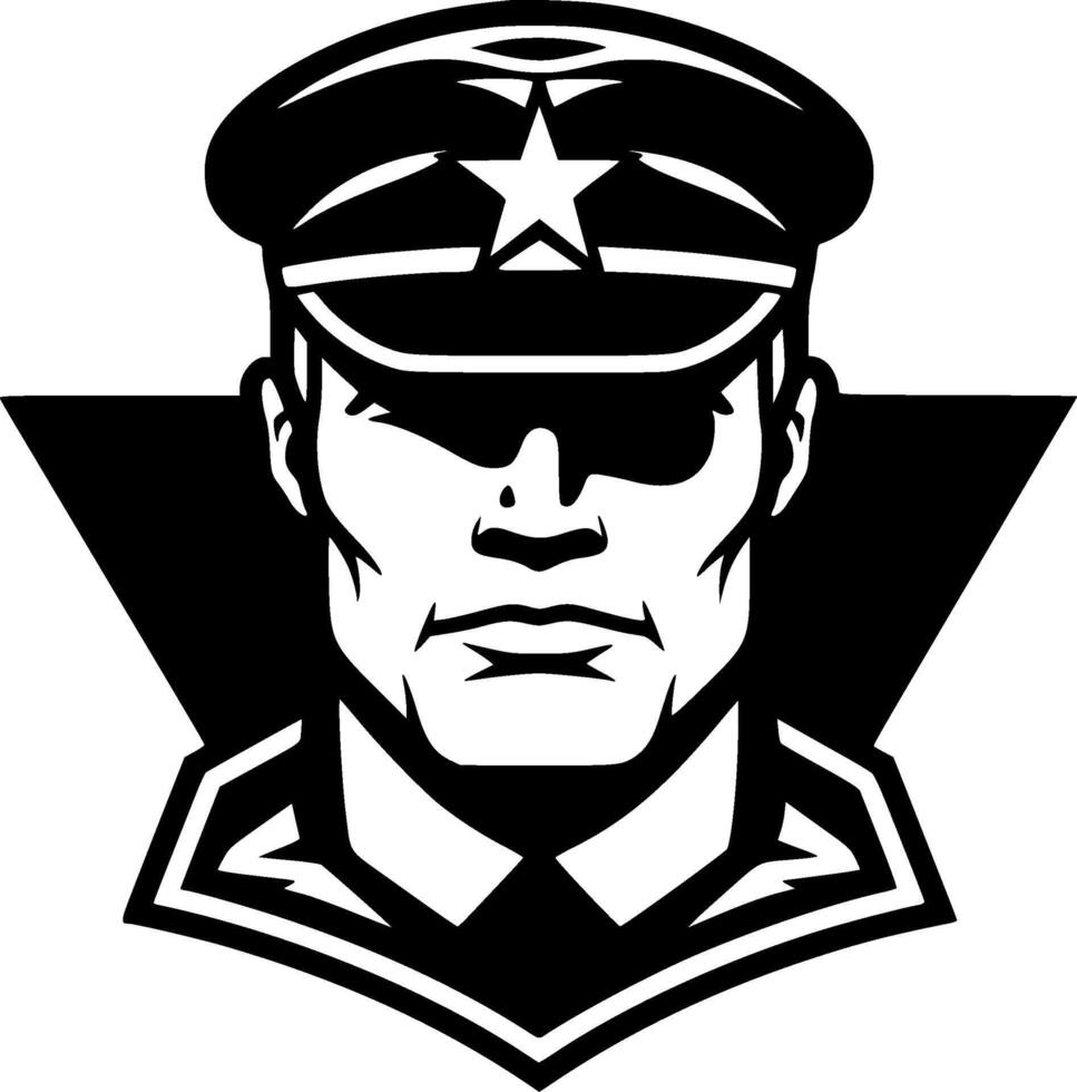 Military, Black and White illustration vector