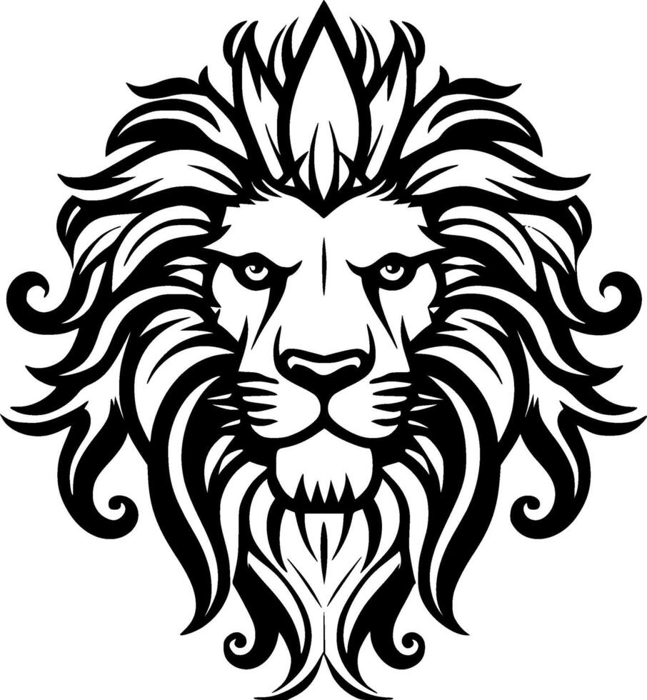 Lion, Minimalist and Simple Silhouette - illustration vector