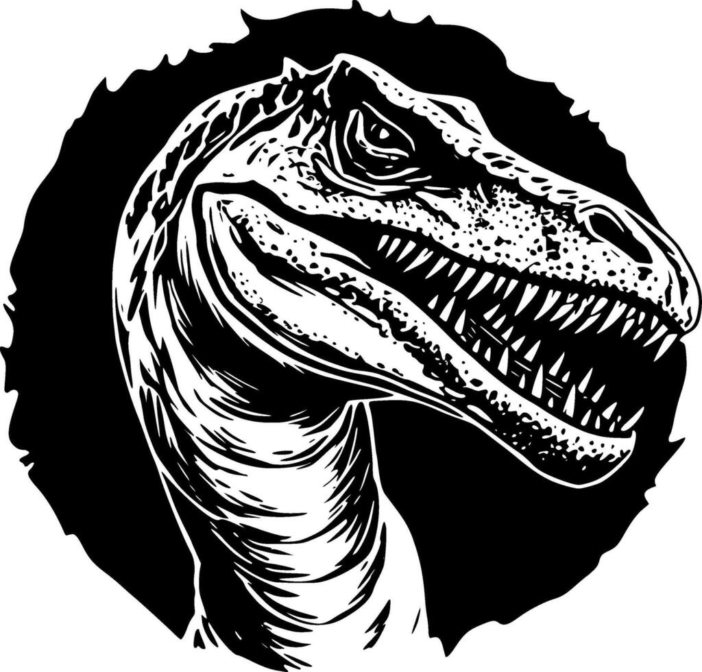 Komodo Dragon, Black and White illustration vector